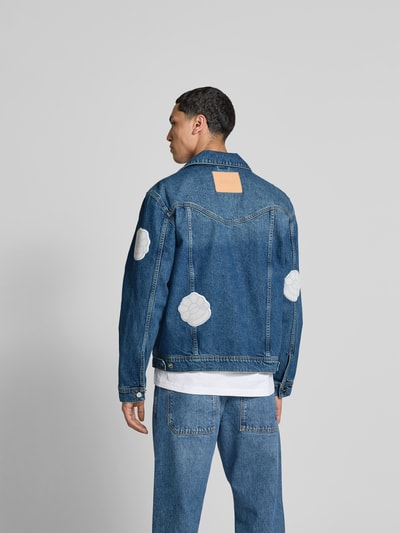 ISNURH Regular Fit Jeansjacke mit Brusttaschen Jeansblau 5