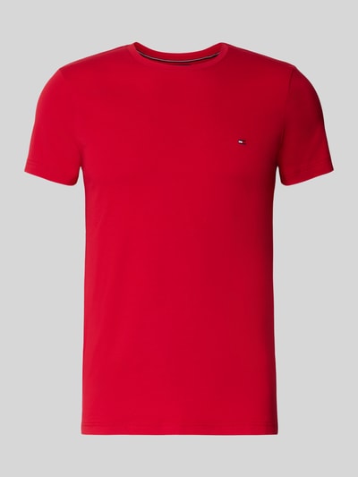 Tommy Hilfiger Slim Fit T-Shirt aus Baumwoll-Elasthan-Mix Rot 2
