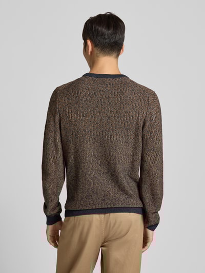 camel active Gebreide pullover met ronde hals en labeldetails Oranje - 5