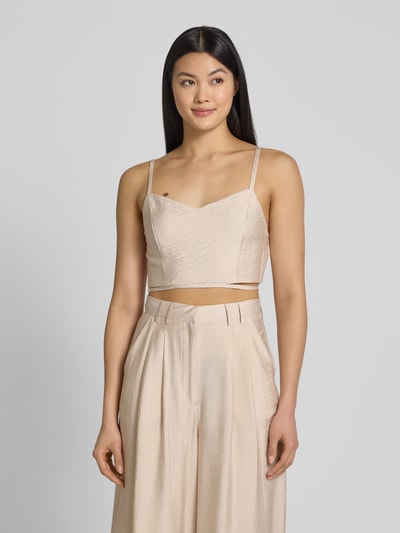 GUIDO MARIA KRETSCHMER WOMAN Korte top in kreuklook, model 'Athina' Ecru - 4