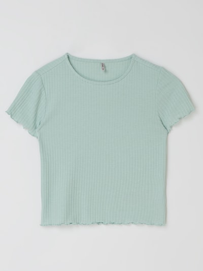 Only T-Shirt mit Muschelsaum Modell 'Nella'  Mint 1