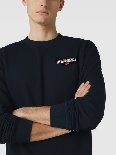 Napapijri Sweatshirt mit Logo-Print Modell 'ICE' Marine 3