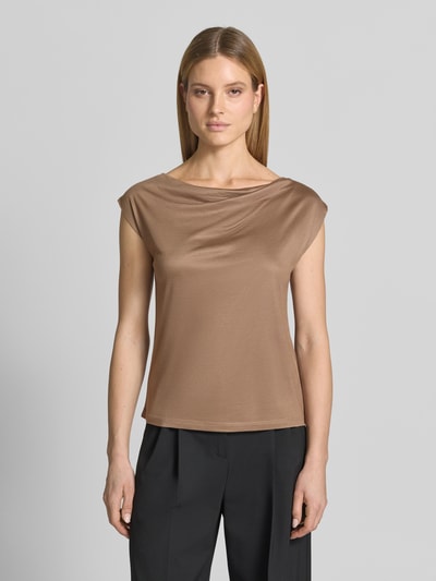 s.Oliver BLACK LABEL Regular Fit Top aus reiner Viskose Mittelbraun 4