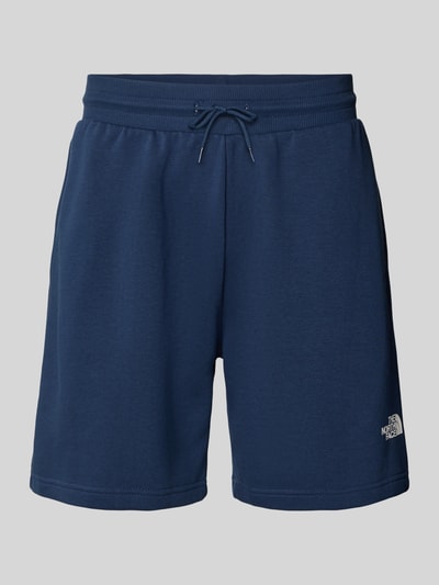 Produktfoto, Shorts mit Logo von The North Face in Dunkelblau aus Baumwoll-Mix, Regular-Fit, Elastischer Bund, Bundweite 41 cm, Innenbeinlänge 18 cm