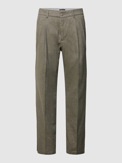 Drykorn Chino mit Bundfalten Modell 'Leek' Taupe 1