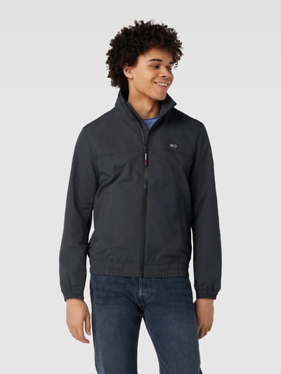 Tommy Jeans Bomberjack in effen design Antraciet - 4