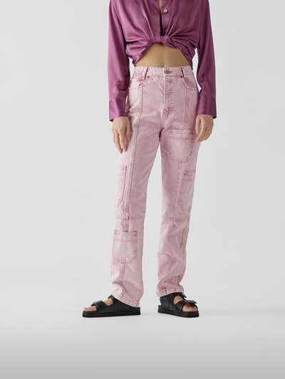 ROTATE BIRGER CHRISTENSEN Straight Fit Jeans mit Eingrifftaschen Mauve  4
