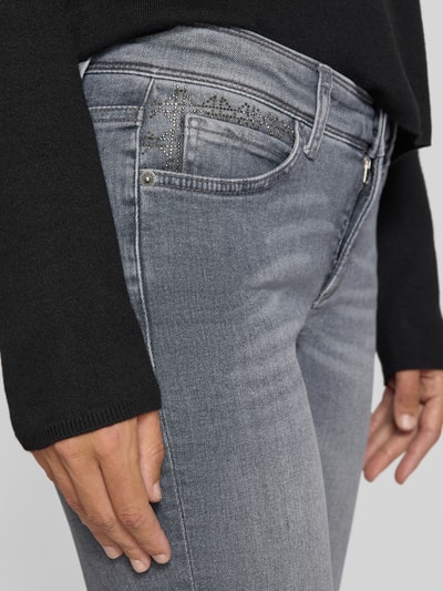 Cambio Slim fit jeans in 7/8-lengte, model 'Piper' Lichtgrijs - 3