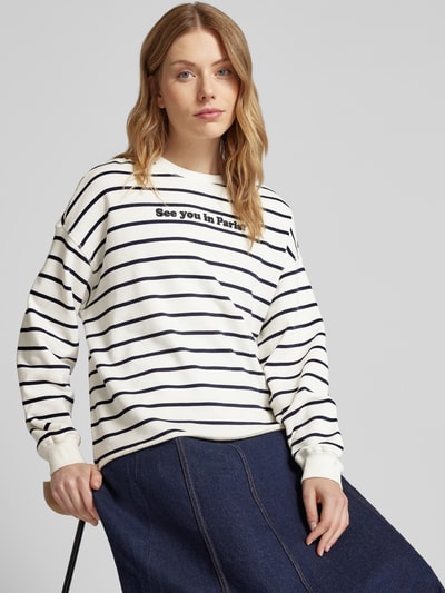 Smith and Soul Sweatshirt mit Statement-Stitching Marine 3