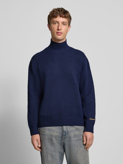 Jack & Jones Strickpullover mit gerippten Abschlüssen Modell 'NORREBRO' Dunkelblau 4