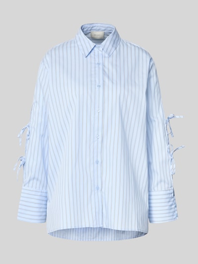 Neo Noir Hemdbluse mit Knopfleiste Modell 'Selini' Hellblau 2