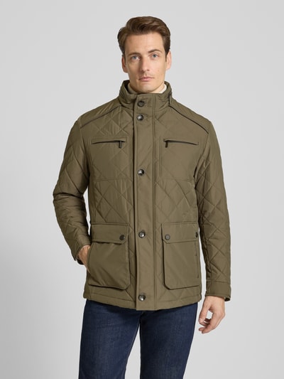 bugatti Jas met opstaande kraag Olijfgroen - 4