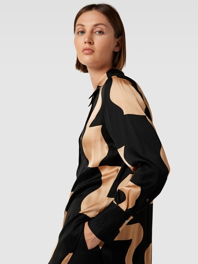 s.Oliver BLACK LABEL Blouse met all-over motief Camel - 3