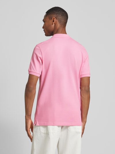 Marc O'Polo Regular fit poloshirt met labelstitching Lichtroze - 5