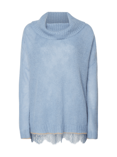 TWIN-SET Sweter z szerokim golfem Jasnoniebieski 2