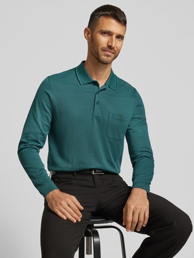 RAGMAN Poloshirt met korte knoopsluiting Donkergroen - 3