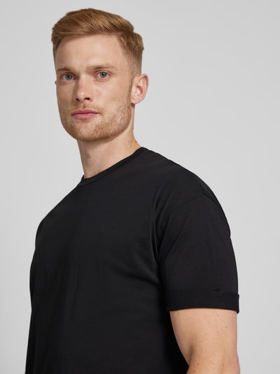 Drykorn Oversized T-shirt met extra brede schouders, model 'THILO' Zwart - 3