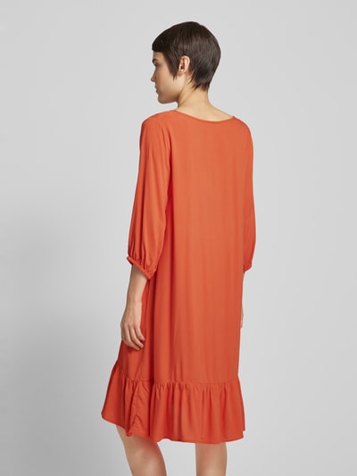 Soyaconcept Knielanges Kleid mit V-Ausschnitt Modell 'Radia' Orange 5