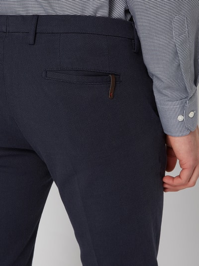 Cinque Slim Fit Chino mit Webmuster Blau Melange 3