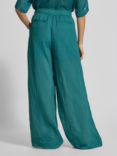 Christian Berg Woman Spodnie materiałowe z szeroką nogawką i elastycznym pasem Szmaragdowy 5
