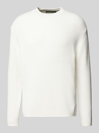 Drykorn Gebreide pullover met ronde hals, model 'LEANDO' Ecru - 2