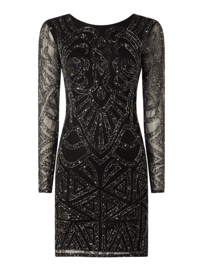 LACE & BEADS Cocktailkleid mit Zierperlen und Pailletten Modell 'Brooklyn'  Black 1