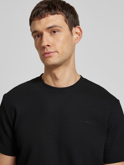 HUGO Longsleeve mit gerippten Abschlüssen Modell 'Austin' Black 3