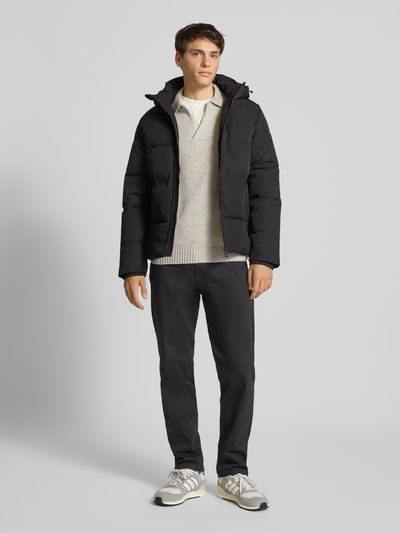 Jack & Jones Gebreide pullover met V-hals, model 'SOHO' Lichtgrijs gemêleerd - 1