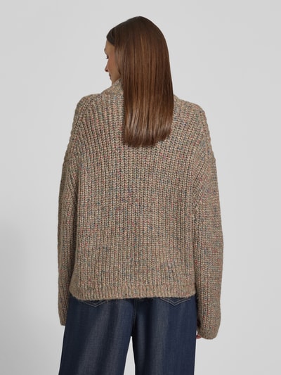 Jake*s Casual Strickpullover mit Stehkragen Oliv 5