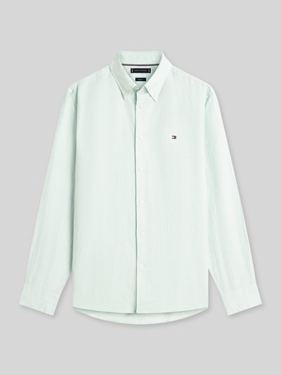 Tommy Hilfiger Koszula casualowa o kroju regular fit z mieszanki bawełny i lnu Miętowy 2