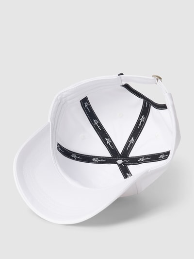 REVIEW Basecap mit Label-Details Weiss 2