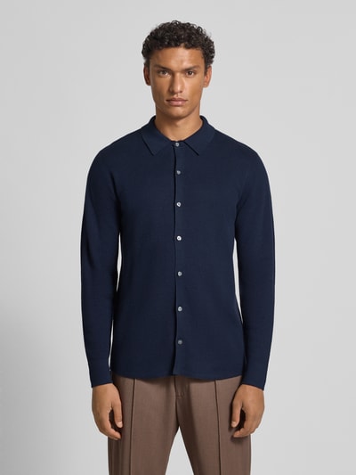 Christian Berg Men Strickjacke mit Knopfleiste Marine 4