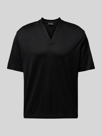 Emporio Armani T-shirt met tuniekkraag Zwart - 2