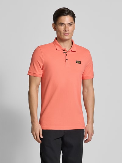 PME Legend Poloshirt met labeldetail Koraal - 4