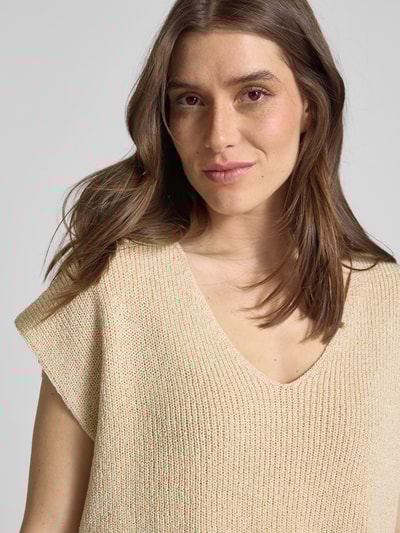 MORE Pullunder mit V-Ausschnitt Hellgelb 3