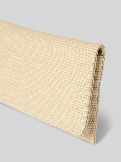 Abro Clutch mit Strukturmuster Modell 'Raffia' Ecru 3