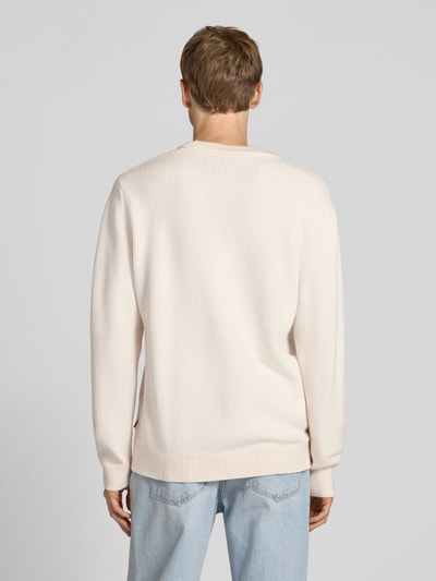 Pepe Jeans Regular fit gebreide pullover van een mix van viscose en katoen, model 'PHINEAS' Offwhite - 5