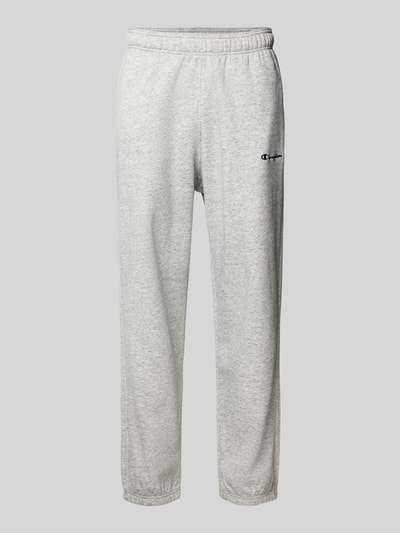 CHAMPION Regular Fit Sweatpants mit Label-Stitching Hellgrau Melange 2