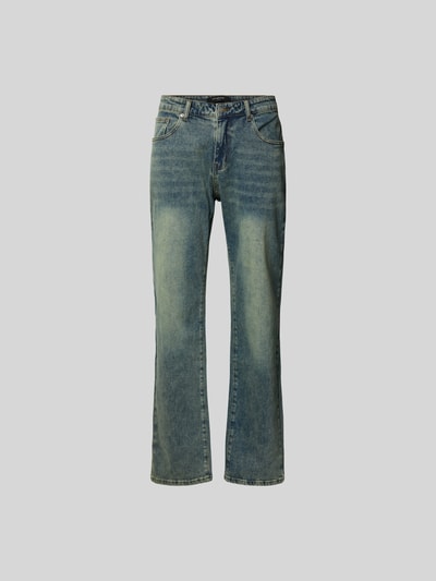 Produktfoto, Bootcut Fit Jeans aus Baumwoll-Mix von Don't Waste Culture, 5-Pocket-Design, Kontrastnähte, Knopf- und Reißverschluss, blau