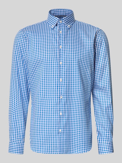 Christian Berg Men Regular Fit Business-Hemd mit Button-Down-Kragen Royal 1