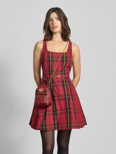 Lauren Ralph Lauren Plecak ze szkocką kratą i aplikacją z logo Bordowy 1