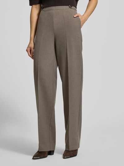 Tommy Hilfiger Straight leg fit broek met viscose Taupe - 4