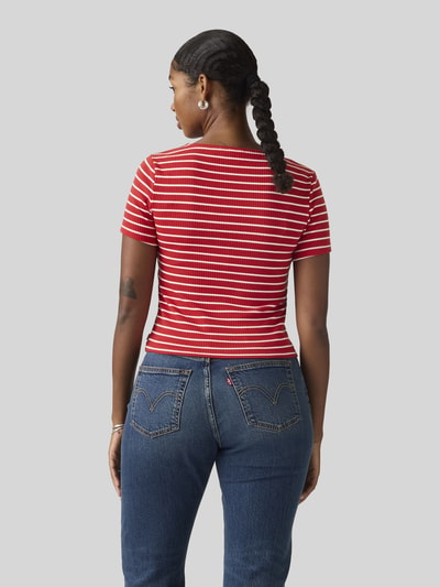 Levi's® Slim Fit T-Shirt aus Baumwoll-Mix Rot 5