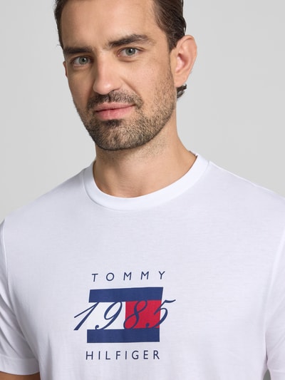Tommy Hilfiger Regular Fit T-Shirt aus reiner Baumwolle Weiss 3