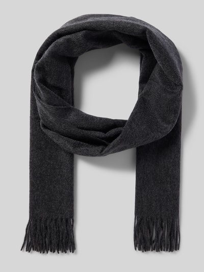 SALMONE Sjaal van puur kasjmier Donkergrijs - 1