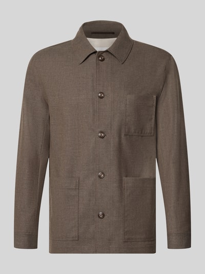 Produktfoto, Regular Fit Hemdjacke met viscose van ROY ROBSON, elastische materiaalmix, platte kraag, opgestikte zakken, knoopsluiting, ruglengte maat 50: 65 cm, heren