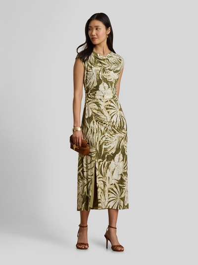 Lauren Ralph Lauren Figurbetontes Freizeitkleid in Midi-Länge Oliv 1