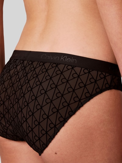 Calvin Klein Underwear Slip met semi-transparant met mesh Zwart - 6