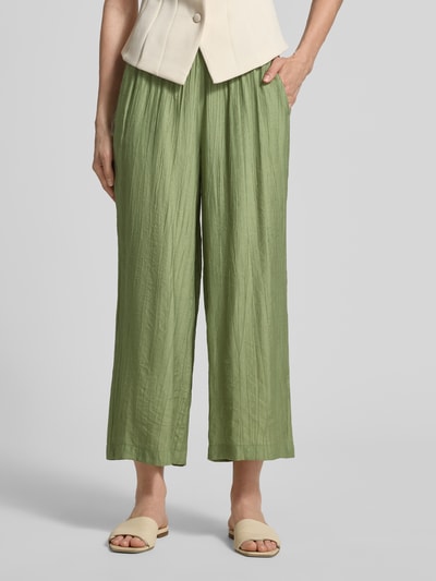 s.Oliver RED LABEL Wide Leg Culotte aus Viskose-Mix Khaki 4