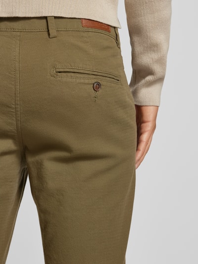 Jack & Jones Slim fit chino met achterzakken, model 'MARCO FURY' Olijfgroen - 3